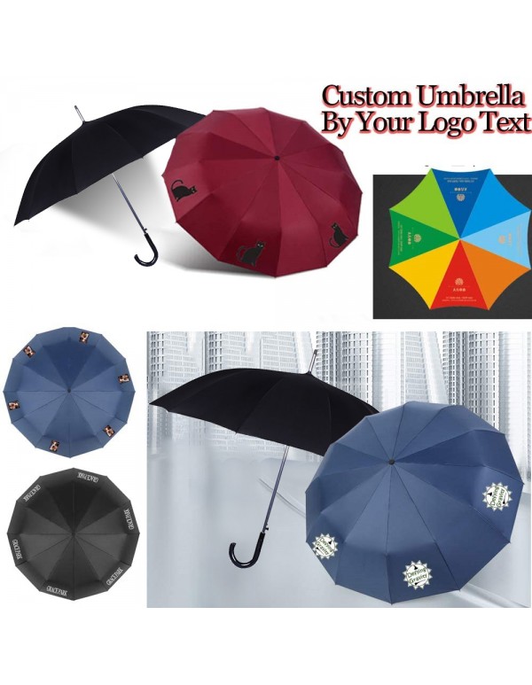 47.2 Inch Susino Umbrellas Customized Stick Sun/Rain Umbrella DIY Umbrella With Picture Text Image Or Logo 12 Ribs Golf umbrella