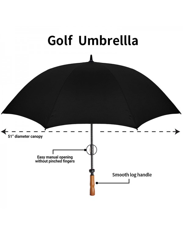 49 In  Long Stick Umbrella for Men and Women, custom 8 Ribs Double Strong Umbrella  for Outdoor Use, Rain & Wind Resistant Umbrellas