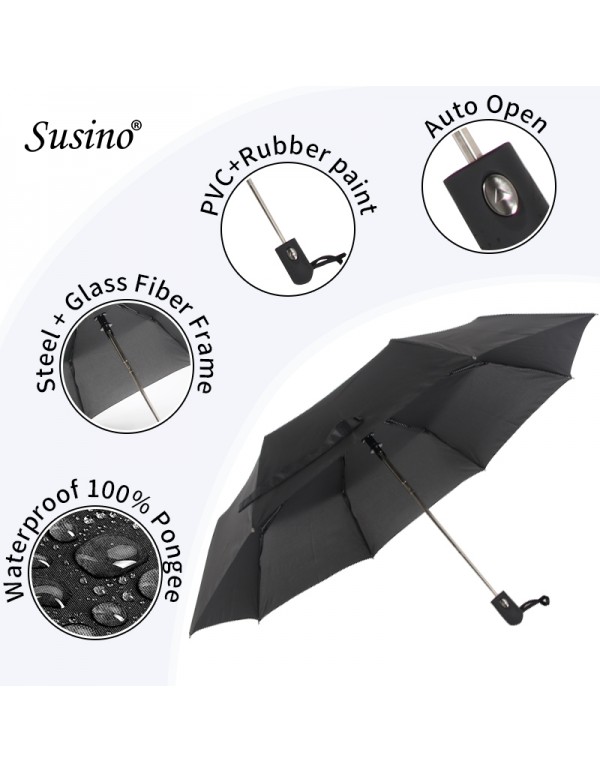 39.3 inch umbrella, Custom  umbrellas, automatic folding windproof umbrella, waterproof and durable, compact, portable and light, 8 Ribs folding umbrellas with umbrella cover